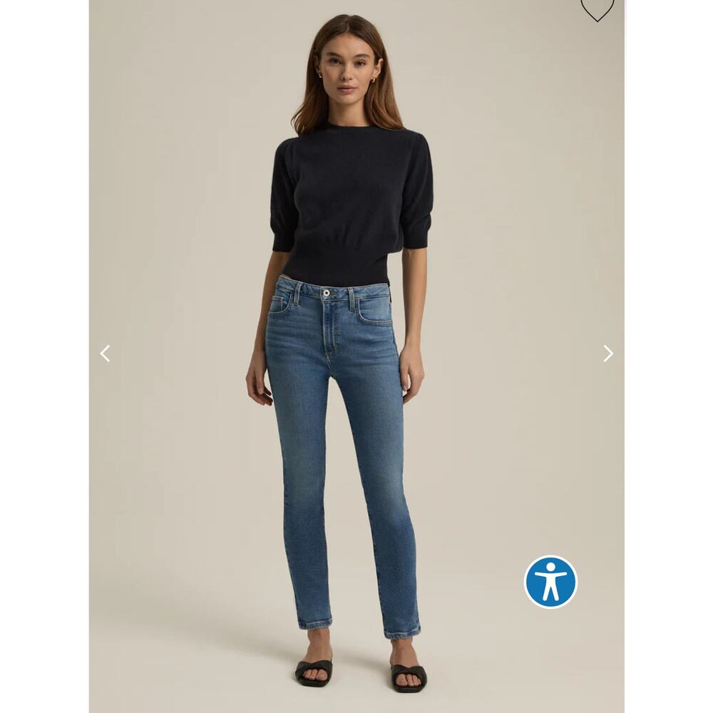 FAVORITE DAUGHTER The Erin High Rise Slim Straight classic denim jeans 32 - Picture 2 of 12